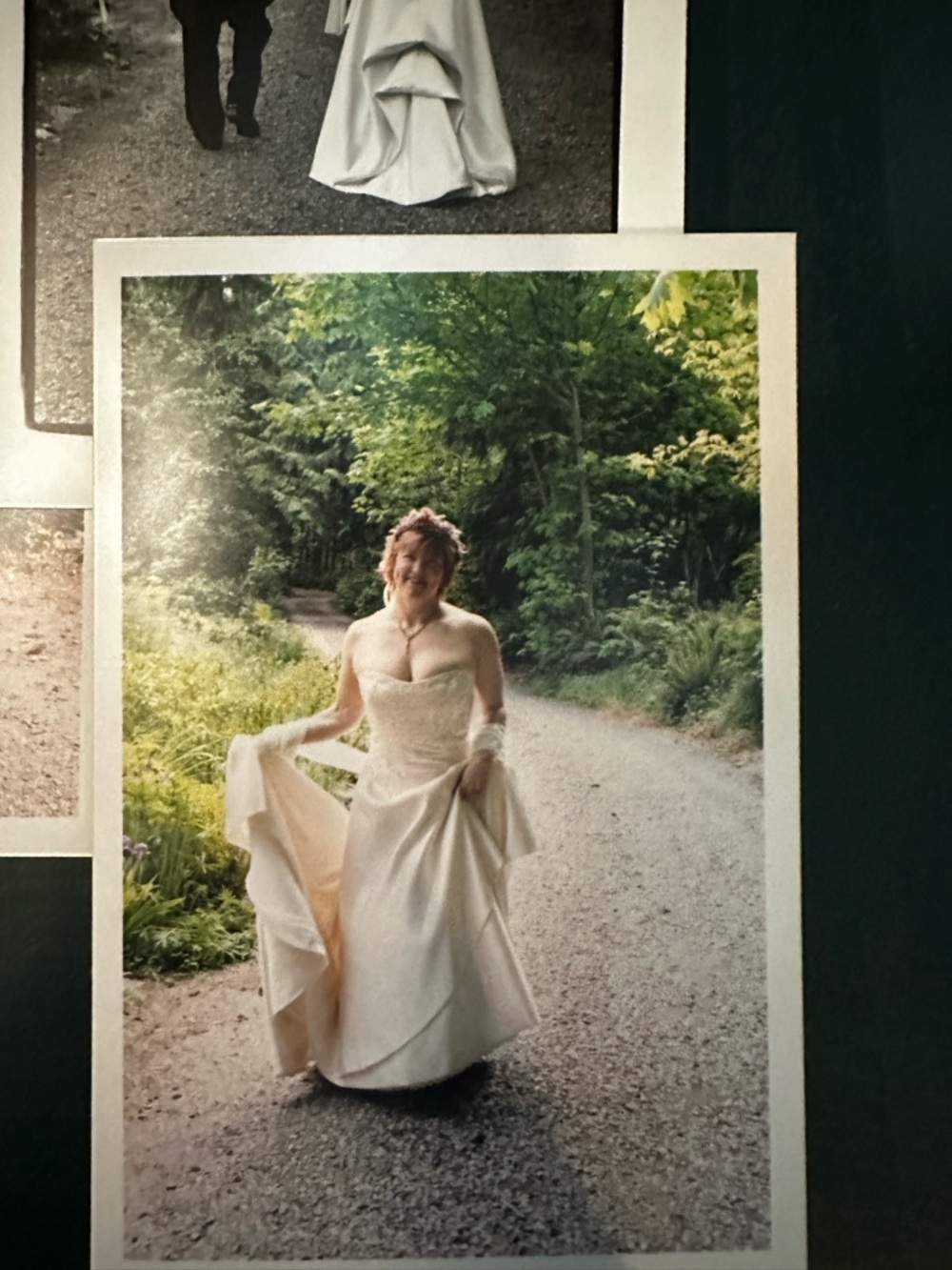 Ivory Embroidered and Embellished Wedding Dress with train - Picture 8 of 12